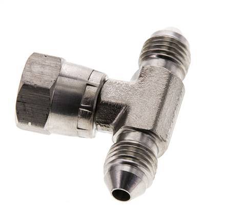 JIC Tee Fitting UNF 7/16''-20 Male x Female Acier inoxydable 350bar (4917.5psi)