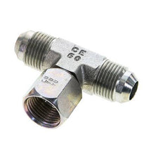 JIC Tee Fitting UNF 3/4''-16 Male x Female Steel 350bar (4917.5psi)