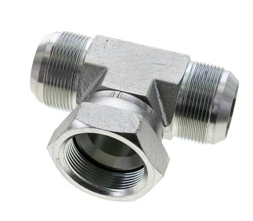 JIC Tee Fitting UN 1-7/8''-12 Male x Female Steel 170bar (2388.5psi)
