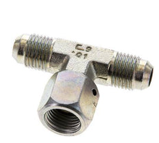 JIC Tee Fitting UNF 9/16''-18 Male x Female Steel 350bar (4917.5psi)