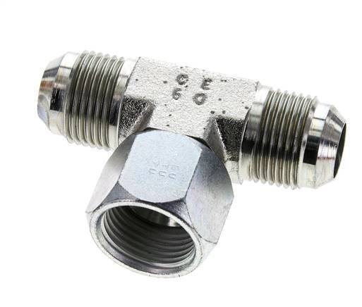 JIC Tee Fitting UN 1-1/16''-12 Male x Female Steel 350bar (4917.5psi)
