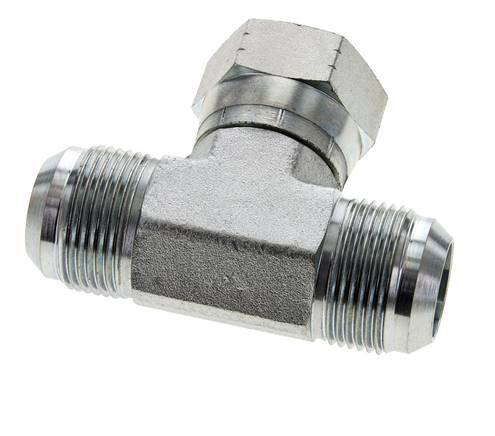 JIC Tee Fitting UN 1-5/16''-12 Male x Female Steel 250bar (3512.5psi)