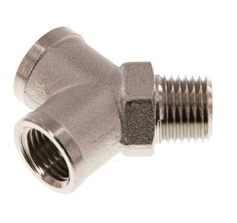Y Fitting R1/4'' Male x G1/4'' Female nickel-plated 16bar (224.8psi) [2 Pieces]