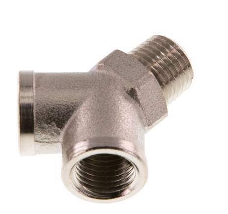 Y Fitting R1/4'' Male x G1/4'' Female nickel-plated 16bar (224.8psi) [2 Pieces]