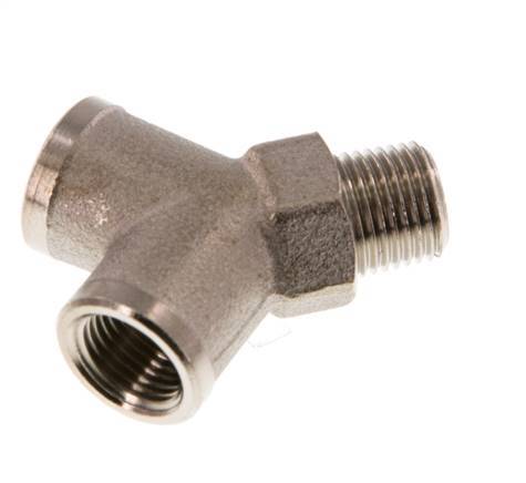Y Fitting R1/8'' Male x G1/8'' Female nickel-plated 16bar (224.8psi) [5 Pieces]