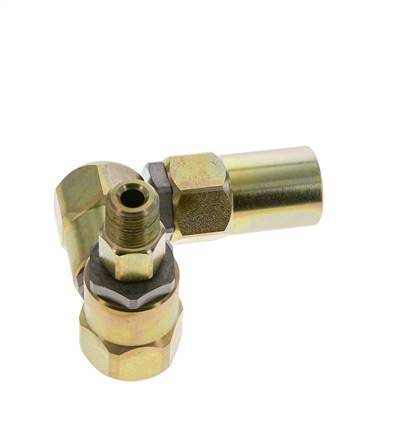 Joint tournant 3/8'' NPT Mâle x Rp1/2'' Femelle Forme en Z Acier PTFE 350bar (4917.5psi)