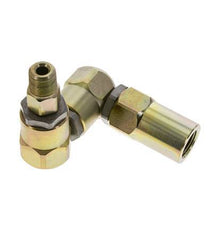 Joint tournant 3/8'' NPT Mâle x Rp1/2'' Femelle Forme en Z Acier PTFE 350bar (4917.5psi)