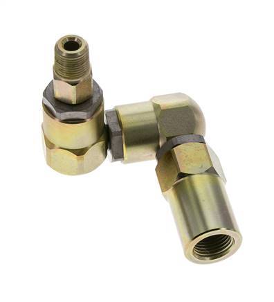 Joint tournant 3/8'' NPT Mâle x Rp1/2'' Femelle Forme en Z Acier PTFE 350bar (4917.5psi)