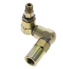 Joint tournant 3/8'' NPT Mâle x Rp1/2'' Femelle Forme en Z Acier PTFE 350bar (4917.5psi)