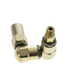 Joint tournant 3/8'' NPT mâle x 1/2'' NPT femelle Forme en Z Acier FKM 350bar (4917.5psi)