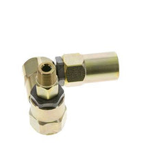 Swivel Joint 3/8'' NPT Male x 1/2'' NPT Female Z-shape Steel FKM 350bar (4917.5psi)