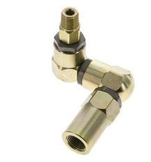 Joint tournant 3/8'' NPT mâle x 1/2'' NPT femelle Forme en Z Acier FKM 350bar (4917.5psi)