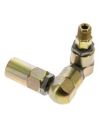 Swivel Joint 3/8'' NPT Male x 1/2'' NPT Female Z-shape Steel PTFE 350bar (4917.5psi)