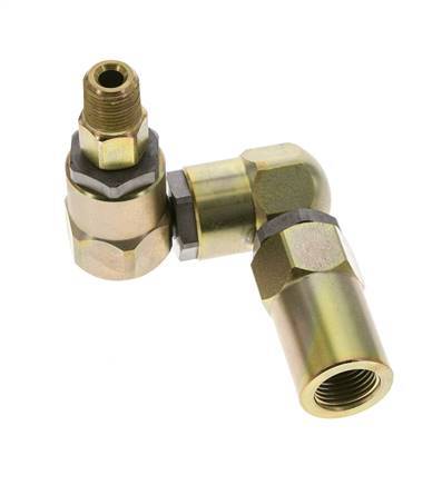 Joint tournant 3/8'' NPT mâle x 1/2'' NPT femelle Forme en Z Acier PTFE 350bar (4917.5psi)