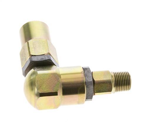 Joint tournant 3/8'' mâle R x femelle Rp en forme de L Acier NBR 350bar (4917.5psi)