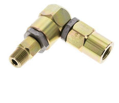 Joint tournant 3/8'' mâle R x femelle Rp en forme de L Acier NBR 350bar (4917.5psi)
