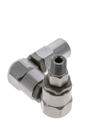 Swivel Joint 3/8'' Male R x Female Rp Z-shape Steel NBR 350bar (4917.5psi)