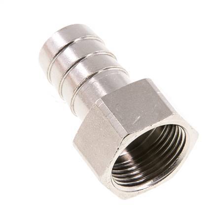 G 3/4'' x 19mm Barbe de tuyau en laiton nickelé 16 Bar