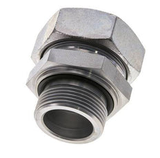 G 1 1/4'' mâle x 42L Anneau de coupe droit en acier zingué avec joint FKM 160 Bar DIN 2353