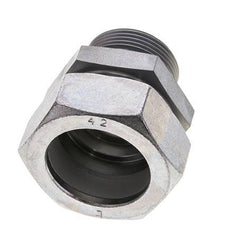 G 1 1/4'' mâle x 42L Anneau de coupe droit en acier zingué avec joint FKM 160 Bar DIN 2353