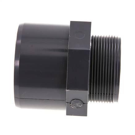 PVC Fitting Female Socket 63x75mm x Male G 2'' [2 Pieces]