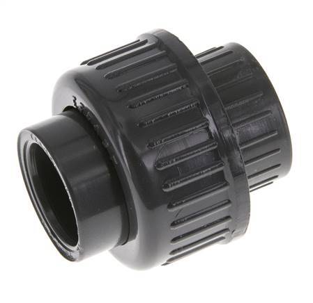 PVC Union Fitting Female Socket 20mm x Female Rp 1/2'' FKM