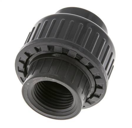 PVC Union Fitting Female Socket 20mm x Female Rp 1/2'' FKM