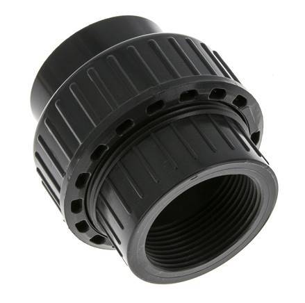 PVC Union Fitting Female Socket 50mm x Female Rp 1-1/2'' FKM