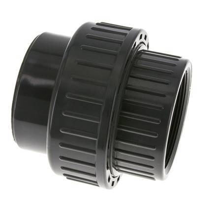 PVC Union Fitting Female Socket 75mm x Female Rp 2-1/2'' EPDM