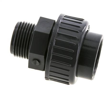 PVC Union Fitting Female Socket 32mm x Male R 1'' FKM