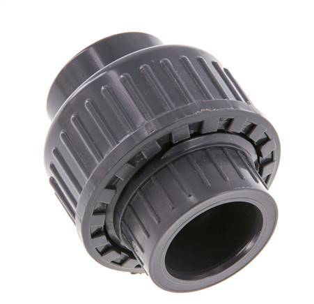 PVC Union Fitting Socket 20x43mm FKM [2 Pieces]