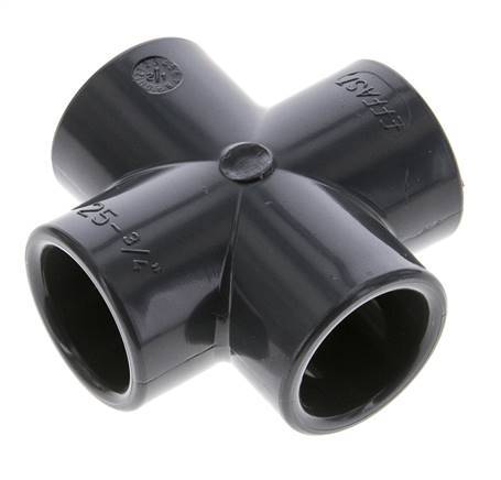 PVC Cross Fitting Socket 25x34mm