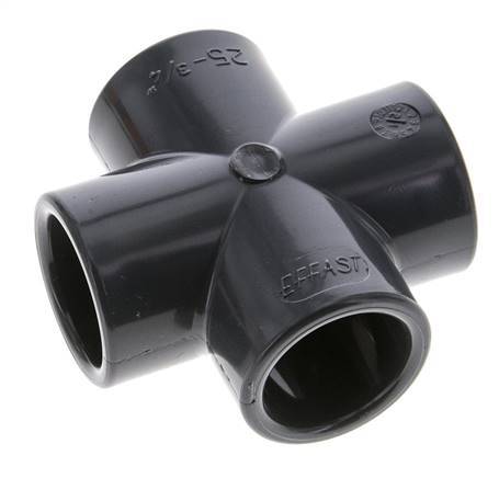 PVC Cross Fitting Socket 25x34mm