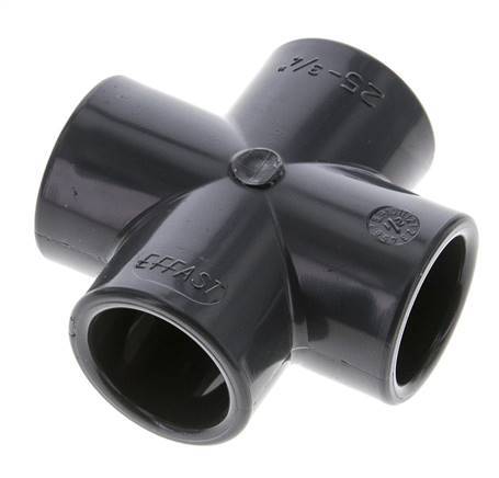 PVC Cross Fitting Socket 25x34mm