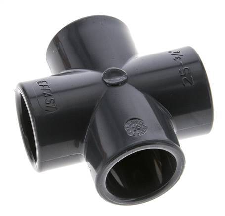PVC Cross Fitting Socket 25x34mm