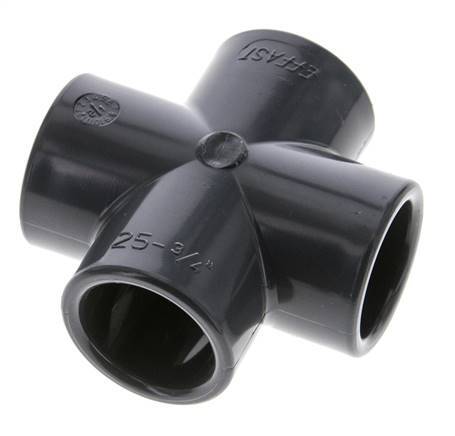 PVC Cross Fitting Socket 25x34mm