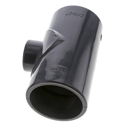 PVC Reducing Tee Fitting Socket 75 to 40mm