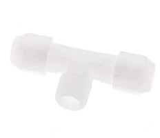 8x10mm & R3/8'' PVDF T-Shape Hose Fitting with Male Threads 10bar/145psi