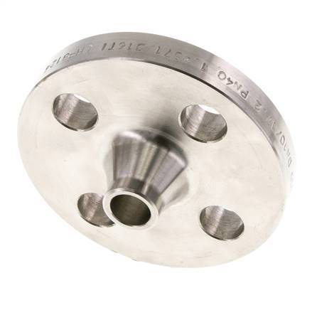Welding Neck Flange DN10-PN40 17.2mm 1.4571 DIN 2635 And EN 1092-1 (Type 11)