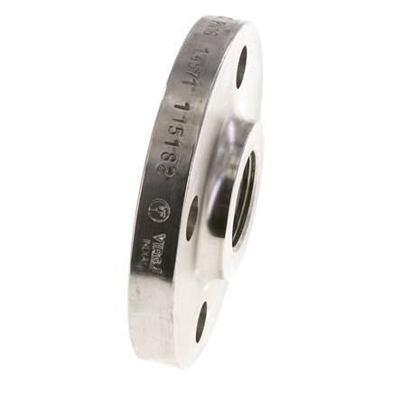 Threaded Flange DN25-PN16 Rp 1'' Stainless Steel 1.4571 DIN 2566
