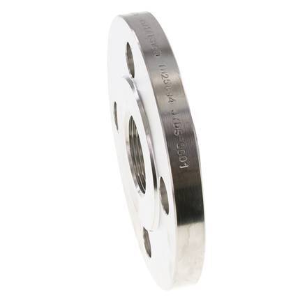 Threaded Flange DN80-PN16 Rp 3'' Stainless Steel 1.4571 DIN 2566 And EN 1092-1 (Type 13)