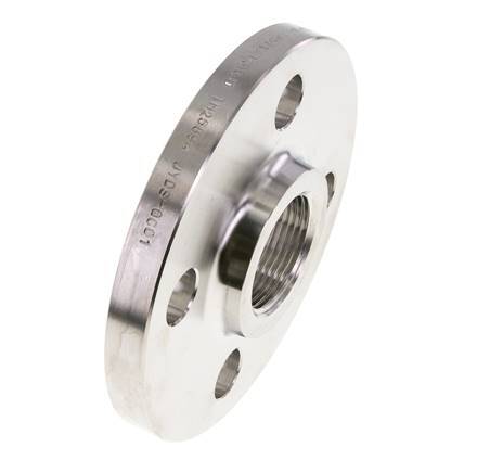 Threaded Flange DN125-PN16 Rp 5'' Stainless Steel 1.4571 DIN 2566 And EN 1092-1 (Type 13)