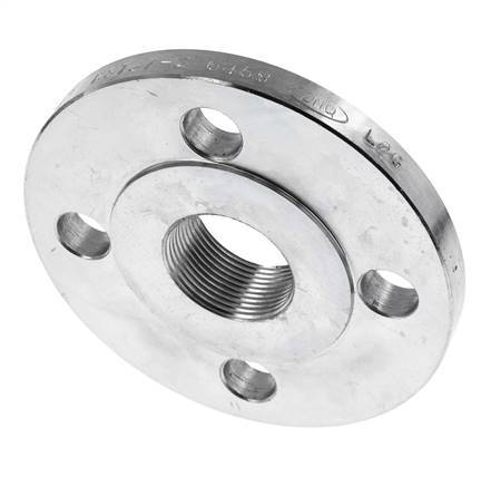 Threaded Flange DN100-PN16 Rp 4'' Zinc-Plated Steel DIN 2566 And EN 1092-1 (Type 13)