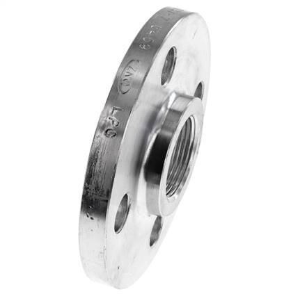 Threaded Flange DN150-PN16 Rp 6'' Zinc-Plated Steel DIN 2566 And EN 1092-1 (Type 13)