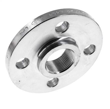 Threaded Flange DN150-PN16 Rp 6'' Zinc-Plated Steel DIN 2566 And EN 1092-1 (Type 13)