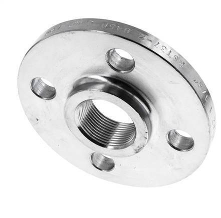 Threaded Flange DN150-PN16 Rp 6'' Zinc-Plated Steel DIN 2566 And EN 1092-1 (Type 13)