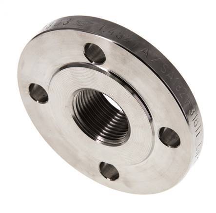Threaded Flange DN25-PN6 Rp 1'' Stainless Steel 1.4571 DIN 2565 And EN 1092-1 (Type 13)