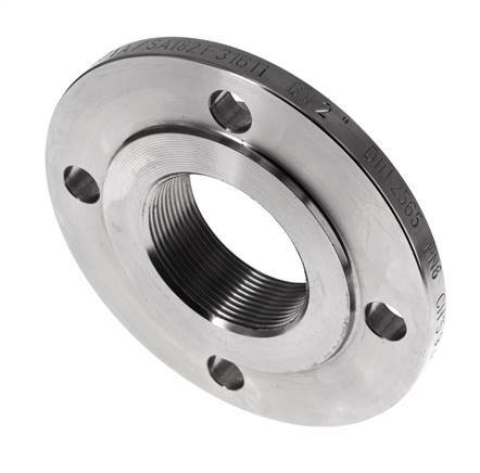 Threaded Flange DN80-PN6 Rp 3'' Stainless Steel 1.4571 DIN 2565 And EN 1092-1 (Type 13)