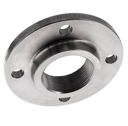 Threaded Flange DN50-PN6 Rp 2'' Stainless Steel 1.4571 DIN 2565 And EN 1092-1 (Type 13)