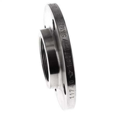 Threaded Flange DN50-PN6 Rp 2'' Stainless Steel 1.4571 DIN 2565 And EN 1092-1 (Type 13)